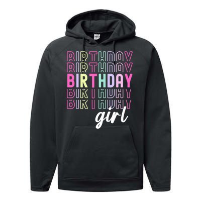 Retro Birthday For Girl Awesome Cute Birthday Party Performance Fleece Hoodie