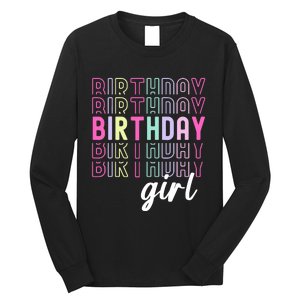 Retro Birthday For Girl Awesome Cute Birthday Party Long Sleeve Shirt