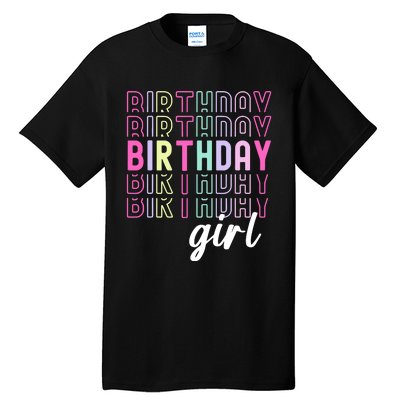 Retro Birthday For Girl Awesome Cute Birthday Party Tall T-Shirt