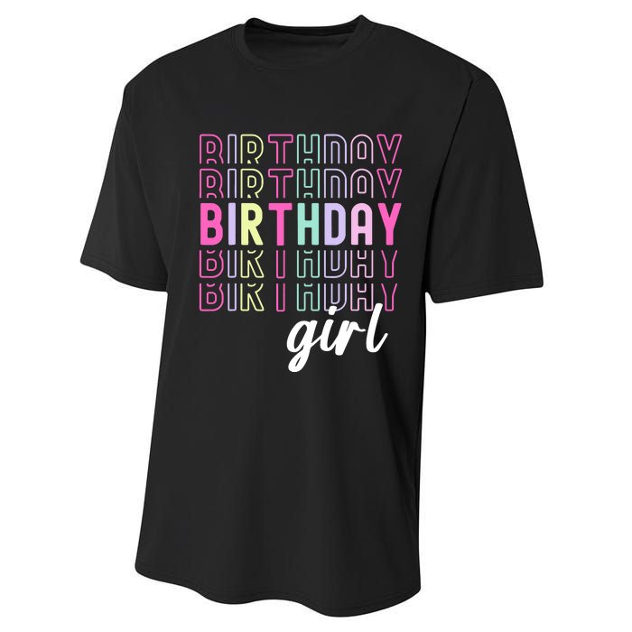 Retro Birthday For Girl Awesome Cute Birthday Party Performance Sprint T-Shirt