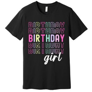 Retro Birthday For Girl Awesome Cute Birthday Party Premium T-Shirt