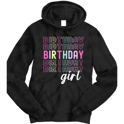 Retro Birthday For Girl Awesome Cute Birthday Party Tie Dye Hoodie