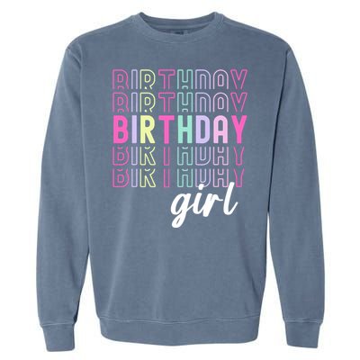 Retro Birthday For Girl Awesome Cute Birthday Party Garment-Dyed Sweatshirt