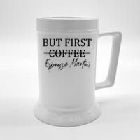 Retro But First Coffee Espresso Martini Funny Beer Stein