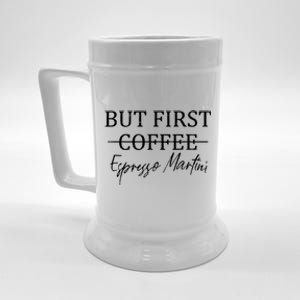 Retro But First Coffee Espresso Martini Funny Beer Stein