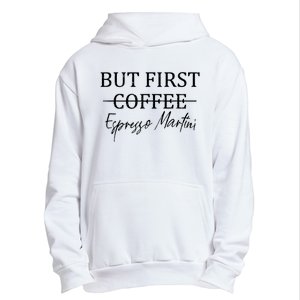 Retro But First Coffee Espresso Martini Funny Urban Pullover Hoodie