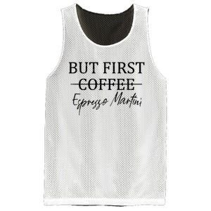 Retro But First Coffee Espresso Martini Funny Mesh Reversible Basketball Jersey Tank