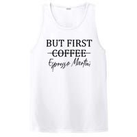 Retro But First Coffee Espresso Martini Funny PosiCharge Competitor Tank