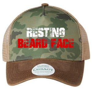 Resting Beard Face Funny Beard Parody Bearded Legacy Tie Dye Trucker Hat