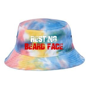 Resting Beard Face Funny Beard Parody Bearded Tie Dye Newport Bucket Hat