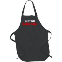 Resting Beard Face Funny Beard Parody Bearded Full-Length Apron With Pockets