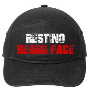 Resting Beard Face Funny Beard Parody Bearded 7-Panel Snapback Hat