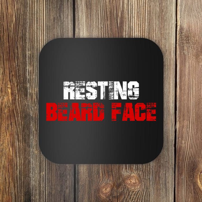 Resting Beard Face Funny Beard Parody Bearded Coaster