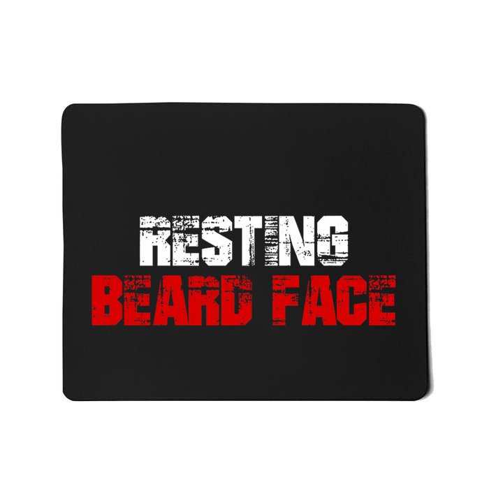 Resting Beard Face Funny Beard Parody Bearded Mousepad