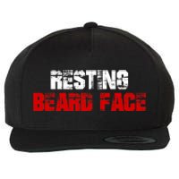 Resting Beard Face Funny Beard Parody Bearded Wool Snapback Cap