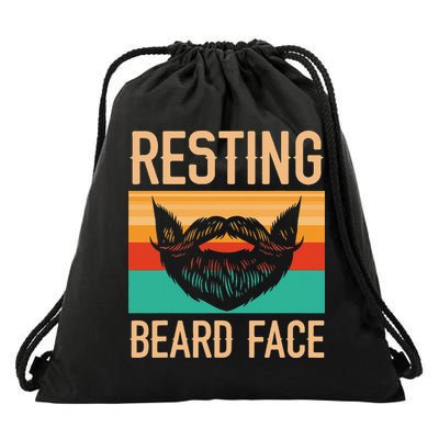 Resting Beard Face Beard Lover Bearded Guy Mustache Drawstring Bag