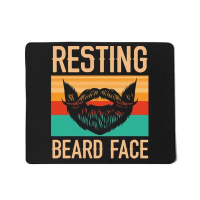 Resting Beard Face Beard Lover Bearded Guy Mustache Mousepad