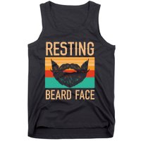 Resting Beard Face Beard Lover Bearded Guy Mustache Tank Top