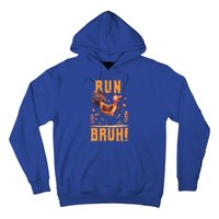 Run Bruh Funny Running Turkey Trot Fun Run Thanksgiving Gift Hoodie