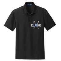 Relax Bro Funny Lacrosse Player Lax Lover Joke Teen Dry Zone Grid Polo