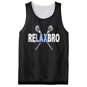 Relax Bro Funny Lacrosse Player Lax Lover Joke Teen Mesh Reversible Basketball Jersey Tank