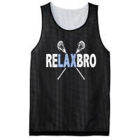 Relax Bro Funny Lacrosse Player Lax Lover Joke Teen Mesh Reversible Basketball Jersey Tank