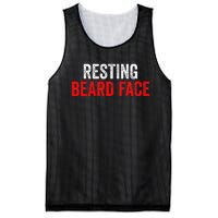 Resting Beard Face Funny Beard Parody Bearded Mesh Reversible Basketball Jersey Tank