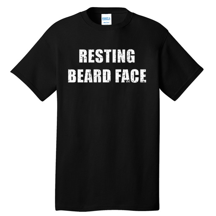 Resting Beard Face Funny Beard Parody Bearded Tall T-Shirt