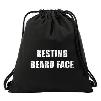 Resting Beard Face Funny Beard Parody Bearded Drawstring Bag