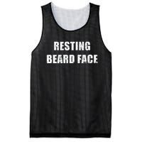 Resting Beard Face Funny Beard Parody Bearded Mesh Reversible Basketball Jersey Tank