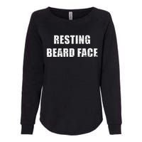 Resting Beard Face Funny Beard Parody Bearded Womens California Wash Sweatshirt