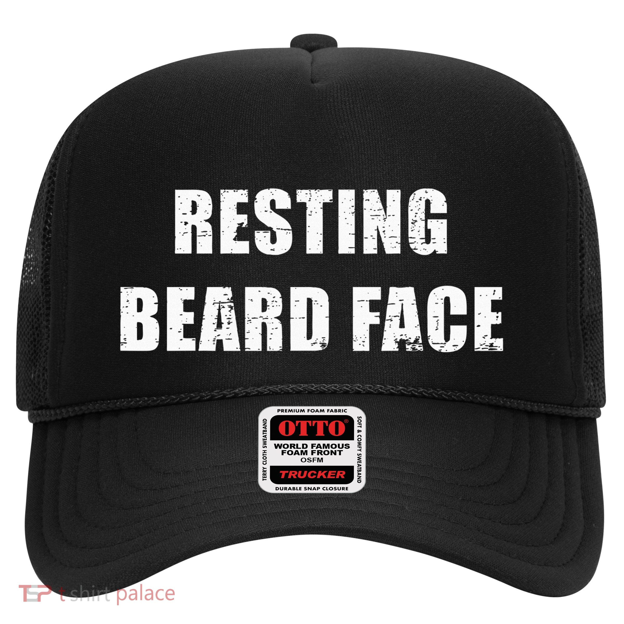 Resting Beard Face Funny Beard Parody Bearded Trucker Hat