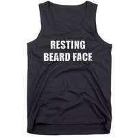 Resting Beard Face Funny Beard Parody Bearded Tank Top