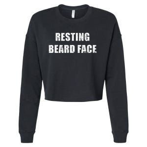 Resting Beard Face Funny Beard Parody Bearded Cropped Pullover Crew