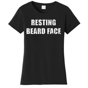 Resting Beard Face Funny Beard Parody Bearded Women's T-Shirt