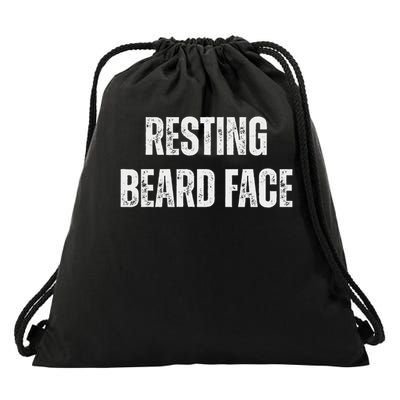 Resting Beard Face  Drawstring Bag