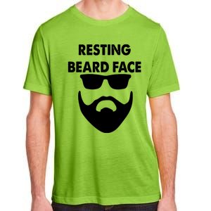 Resting Beard Face Funny Beard Adult ChromaSoft Performance T-Shirt