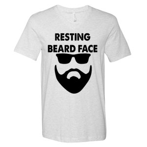 Resting Beard Face Funny Beard V-Neck T-Shirt