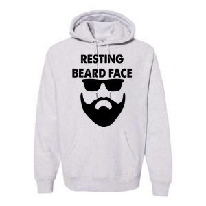 Resting Beard Face Funny Beard Premium Hoodie