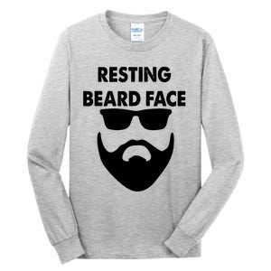 Resting Beard Face Funny Beard Tall Long Sleeve T-Shirt