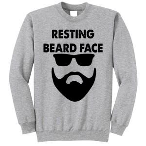 Resting Beard Face Funny Beard Tall Sweatshirt