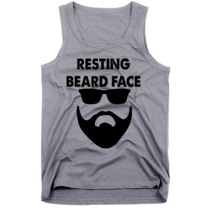 Resting Beard Face Funny Beard Tank Top