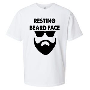 Resting Beard Face Funny Beard Sueded Cloud Jersey T-Shirt