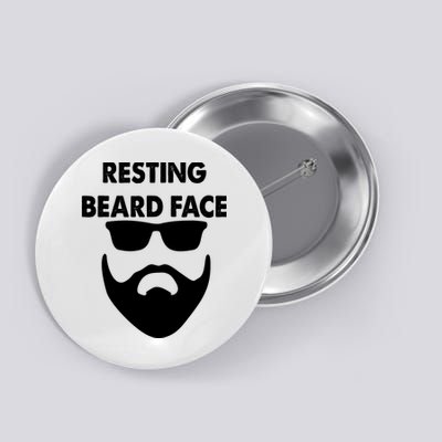 Resting Beard Face Funny Beard Button