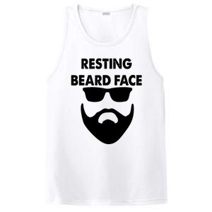 Resting Beard Face Funny Beard PosiCharge Competitor Tank