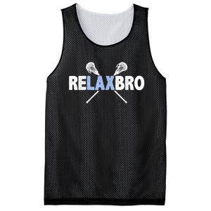 RELAX BRO Funny Lacrosse Player Lax Lover Joke Teen Mesh Reversible Basketball Jersey Tank