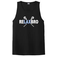 RELAX BRO Funny Lacrosse Player Lax Lover Joke Teen PosiCharge Competitor Tank