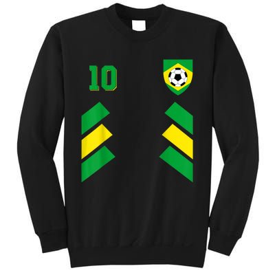 Retro10 Brazilian Football Brazil Soccer Brazil Flag Sweatshirt