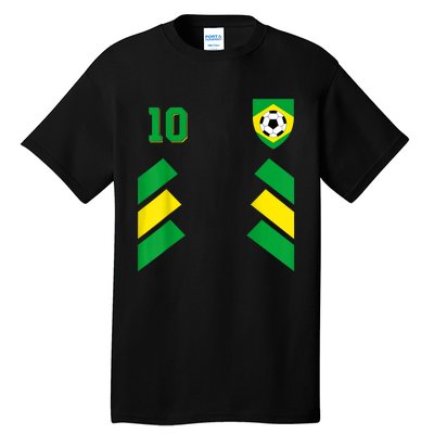 Retro10 Brazilian Football Brazil Soccer Brazil Flag Tall T-Shirt