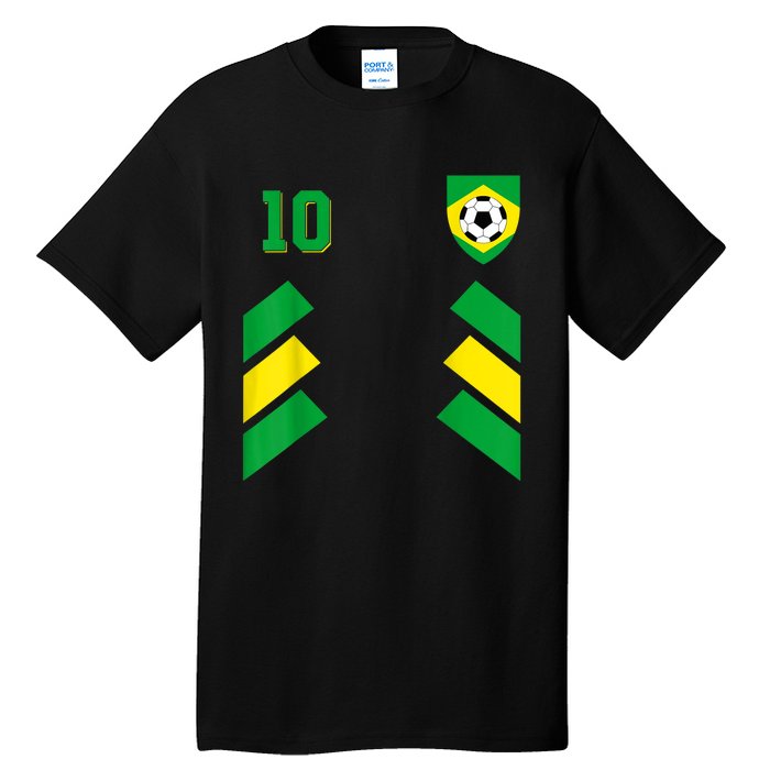 Retro10 Brazilian Football Brazil Soccer Brazil Flag Tall T-Shirt